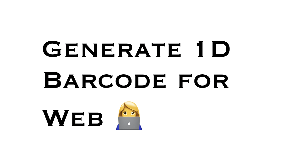 Generate 1D barcode for web