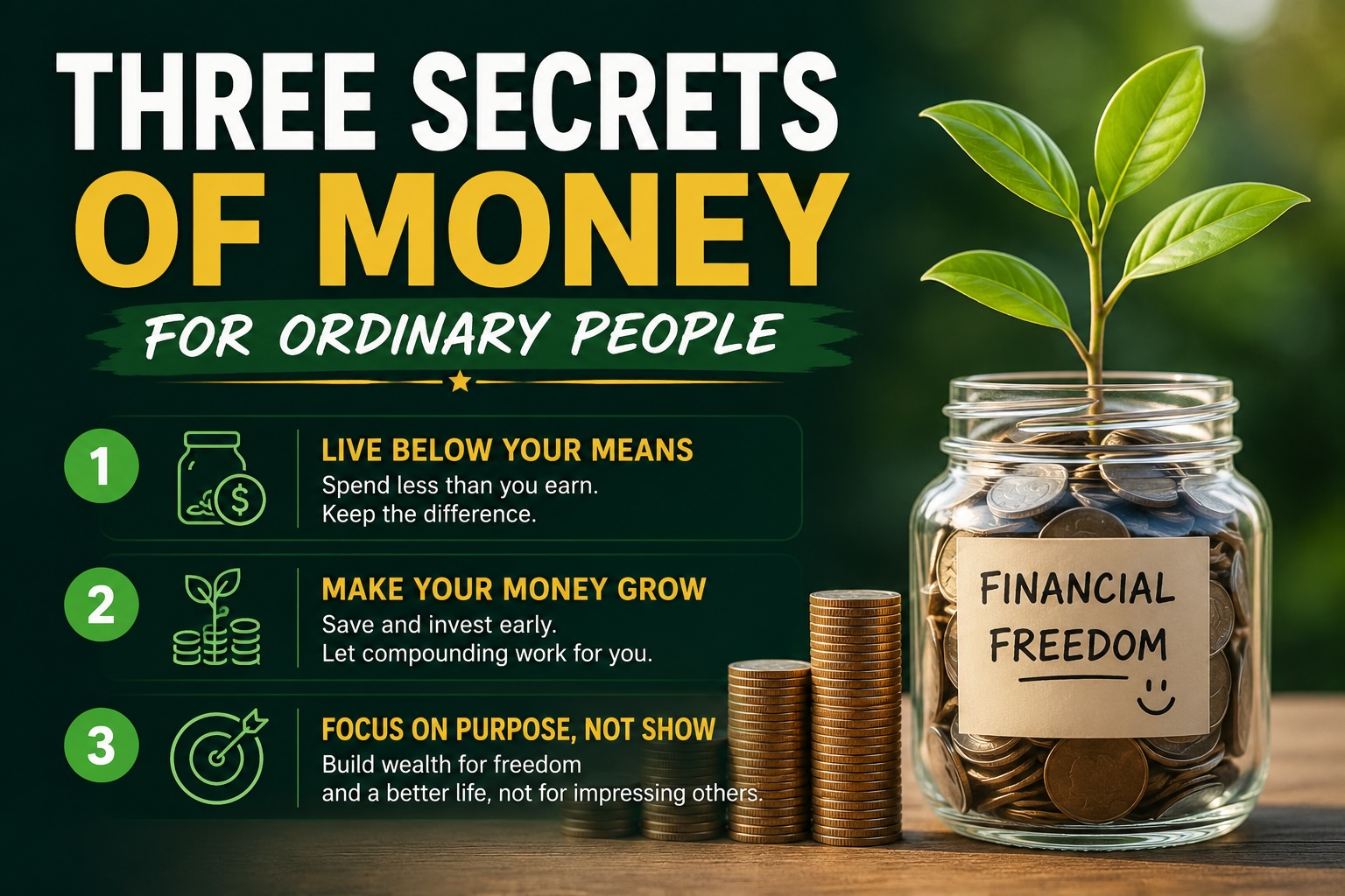 Three secrets of money for ordinary people