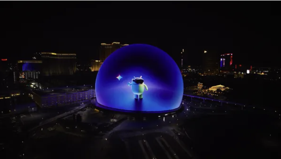 Android XR lights up Sphere in Las Vegas for CES