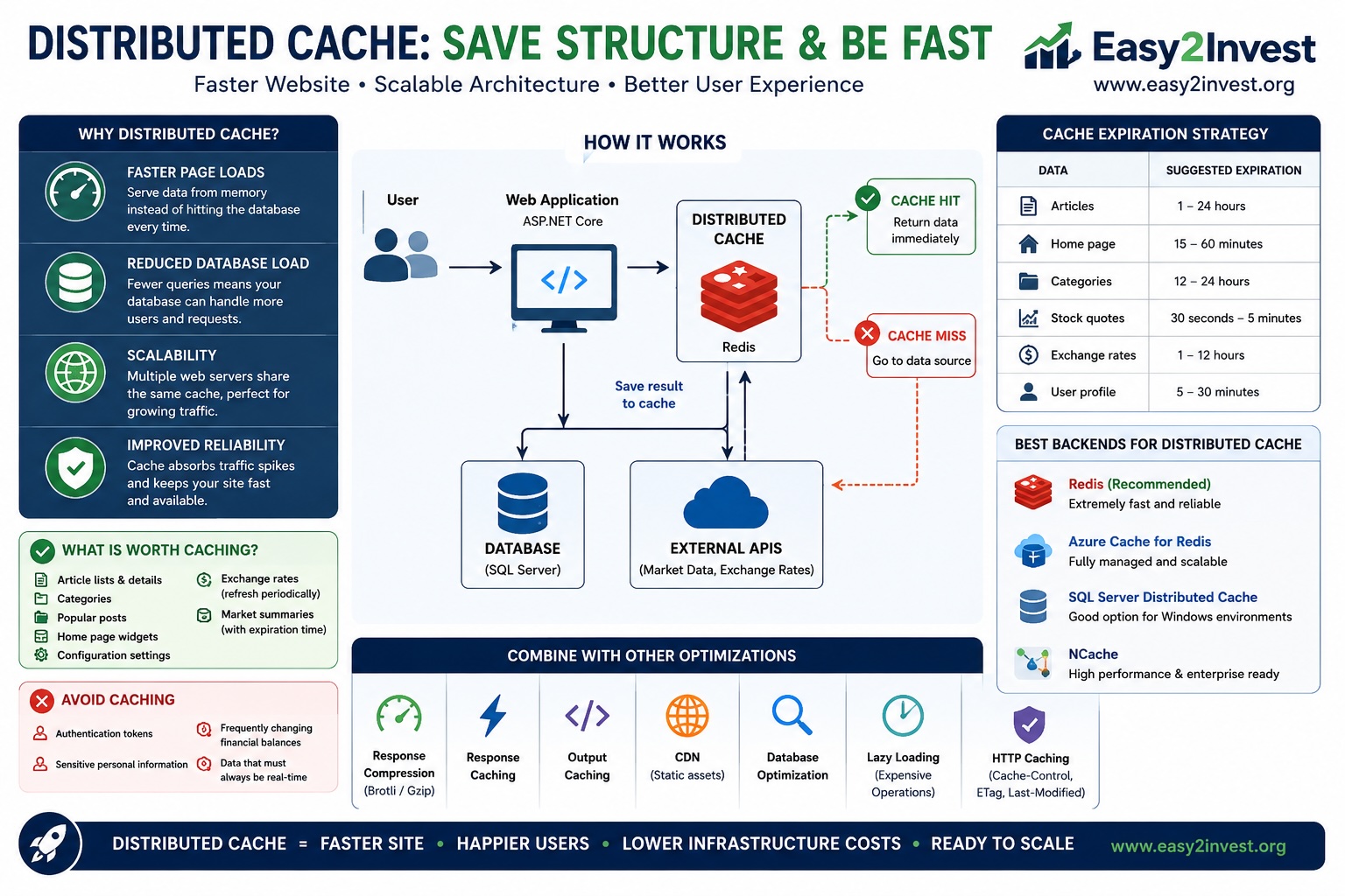 Using a distributed cache can be an excellent strategy