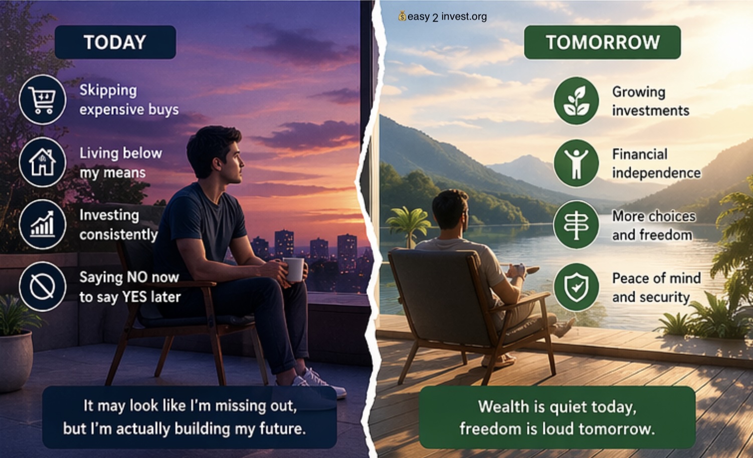 When I am saving and investing, it seems I am poor, but the reality is I am becoming rich